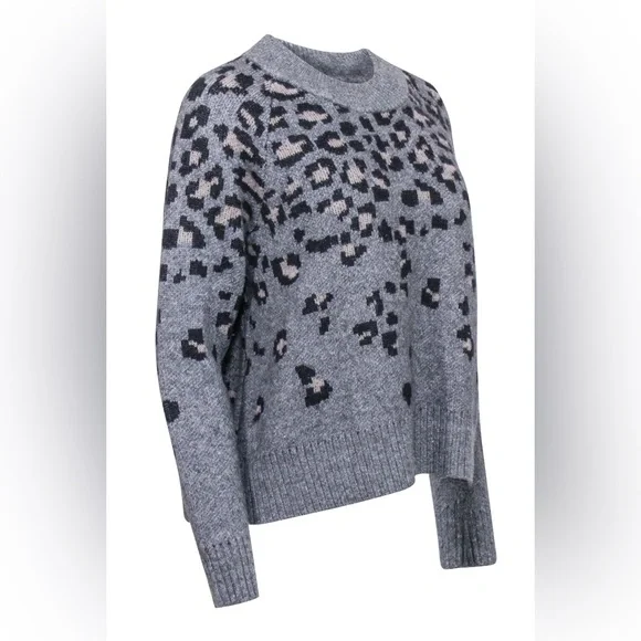 Rag & Bone - Grey Leopard Print Wool Blend Sweater
Sz S - Picture 11 of 13